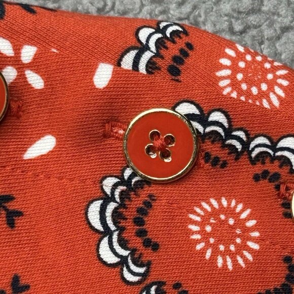 Talbots Dress Womens Medium Red Bandana Print Peacock Bodycon Sheath Colorful - Picture 5 of 13